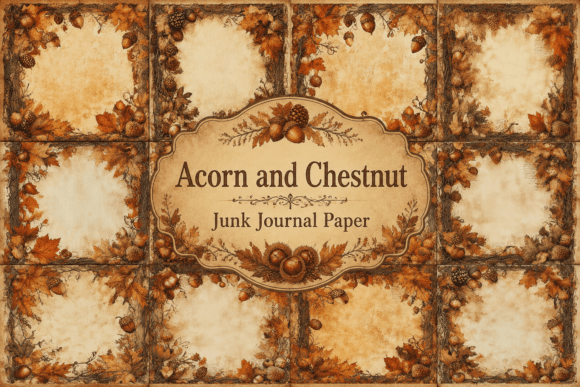 Download Acorn and Chestnut Junk Journal Paper - Junk journal paper Collection